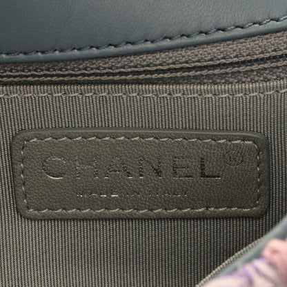 Chanel Lambskin Crochet Medium Single Flap Blue 6 of 8