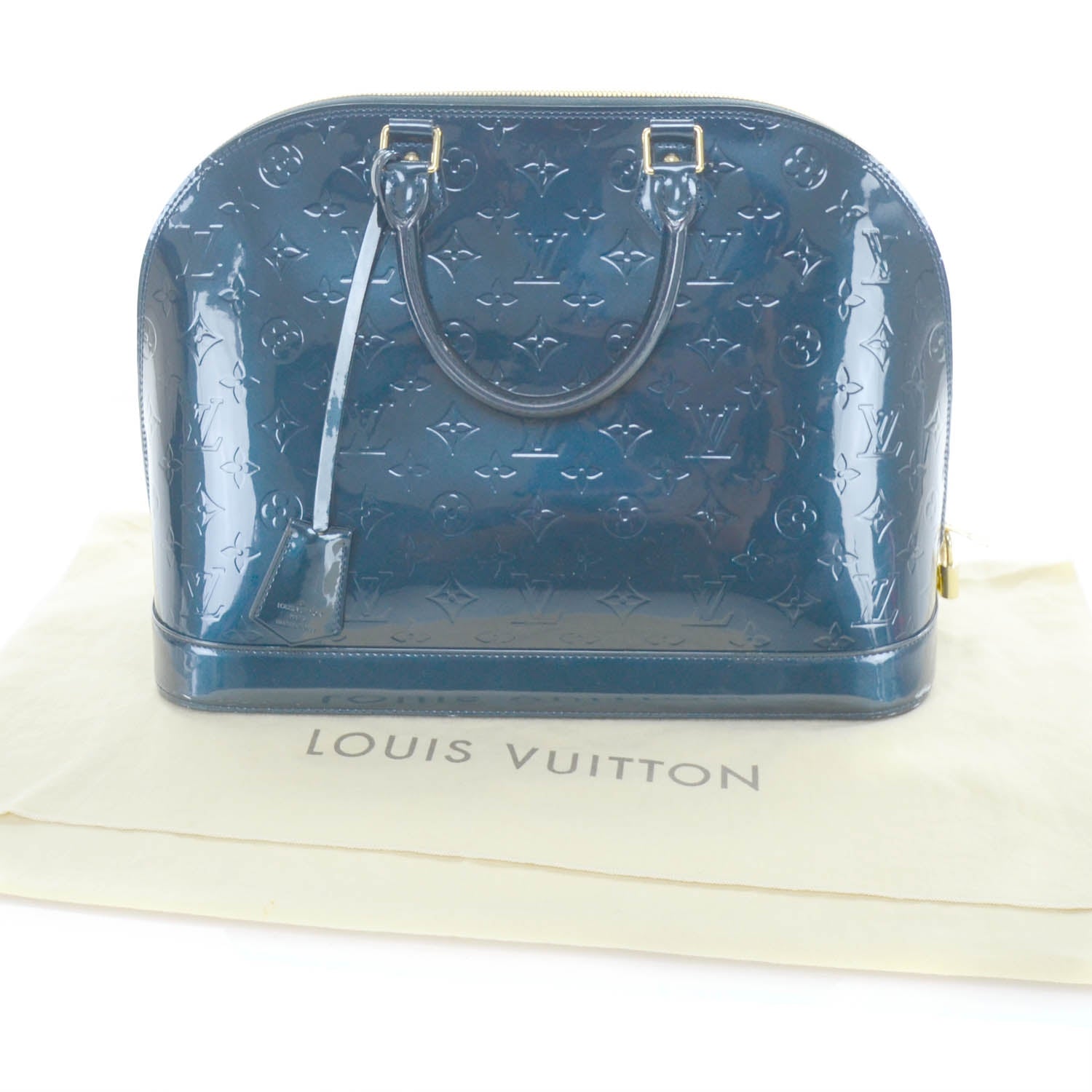 Louis Vuitton Vernis Alma MM Blue Nuit 12 of 12