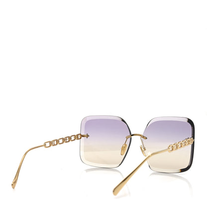 Louis Vuitton Metal LV Jewel Sunglasses Z2162U Purple Gold 4 of 7
