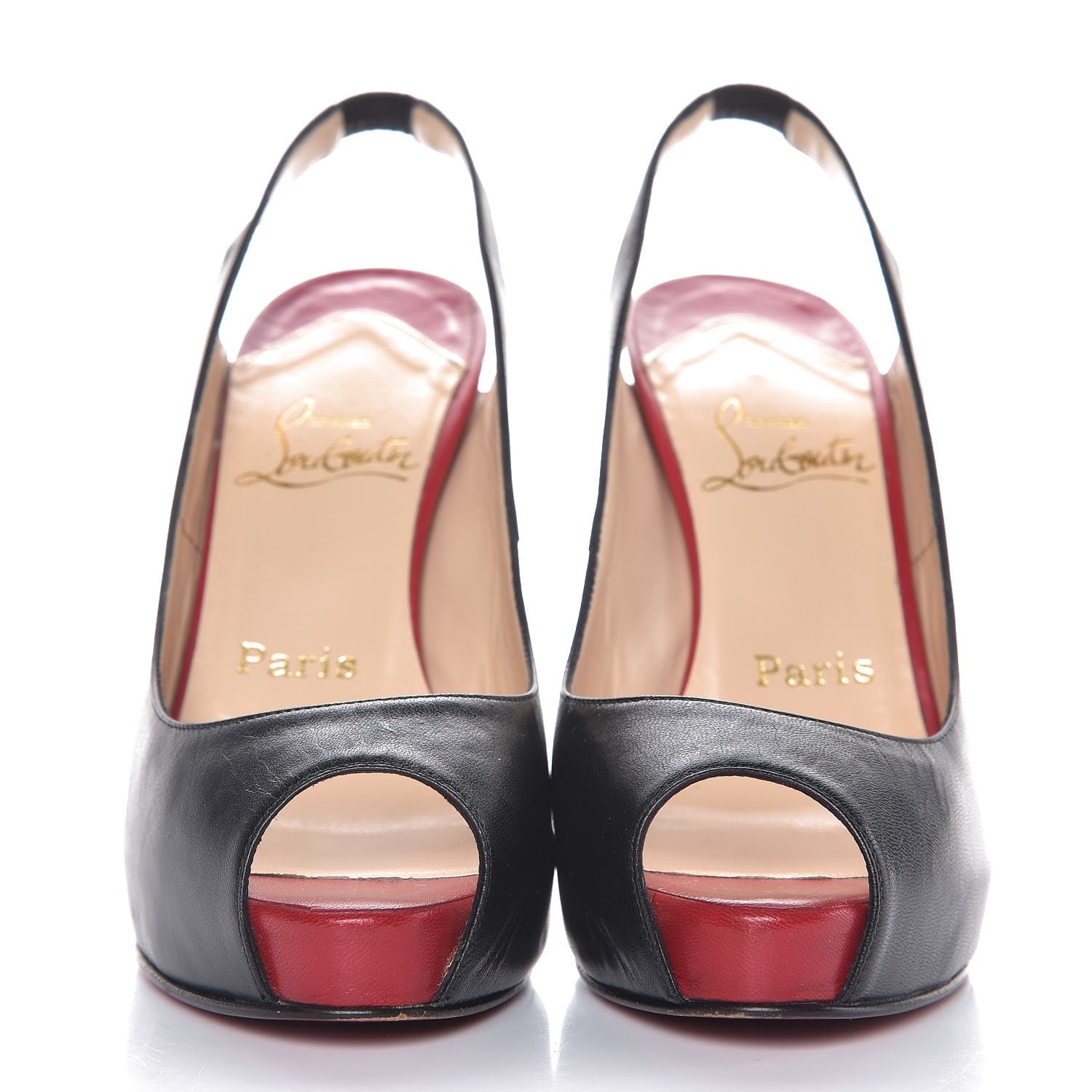 Christian Louboutin Nappa Architek 120 Pumps 36.5 Black Red 2 of 10
