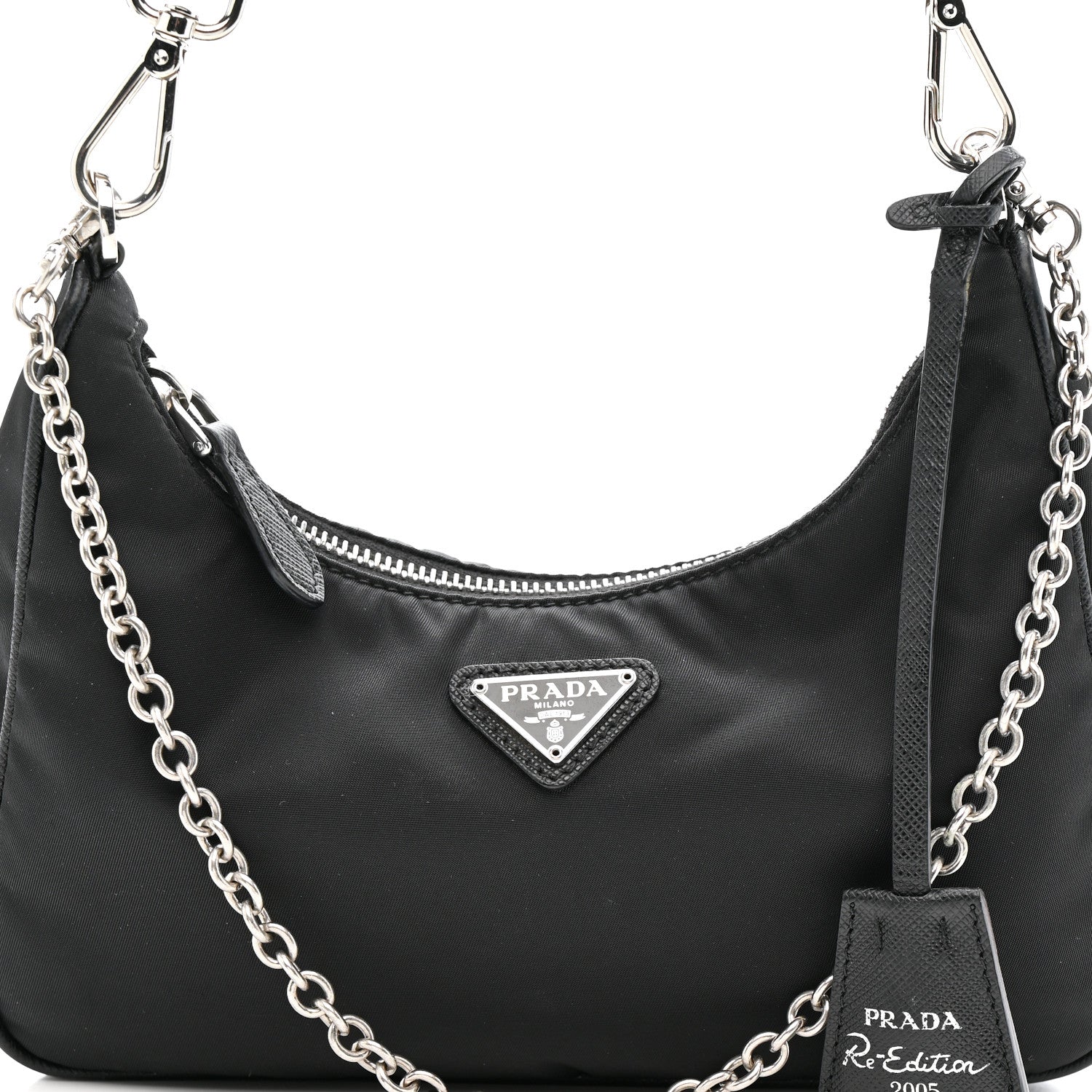 Prada Nylon Re-Edition 2005 Shoulder Bag Black 8 of 12