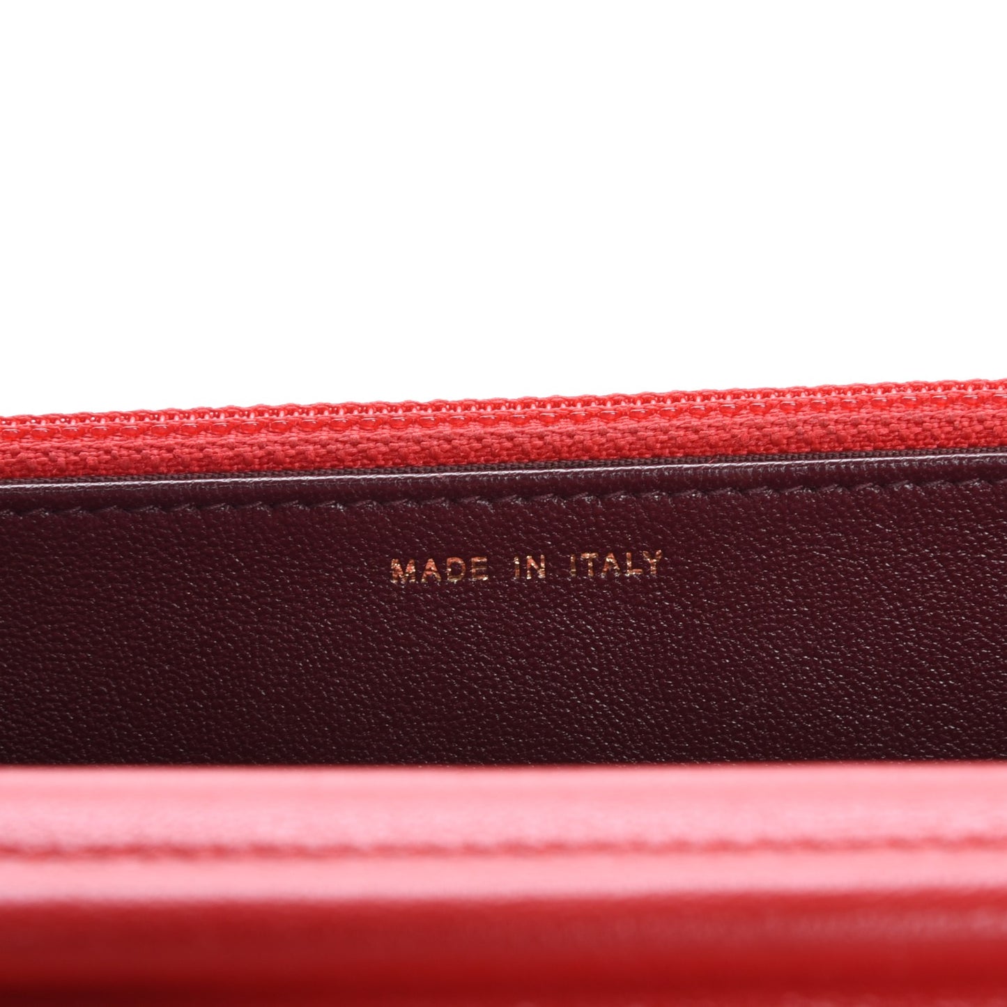 Sheepskin Quilted Mademoiselle Vintage Wallet On Chain WOC Red