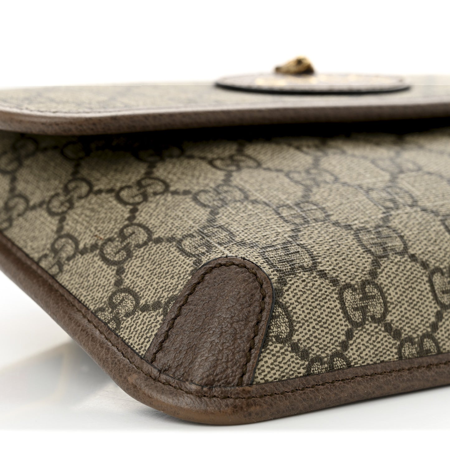 GG Supreme Monogram Neo Vintage Web Belt Bag Brown