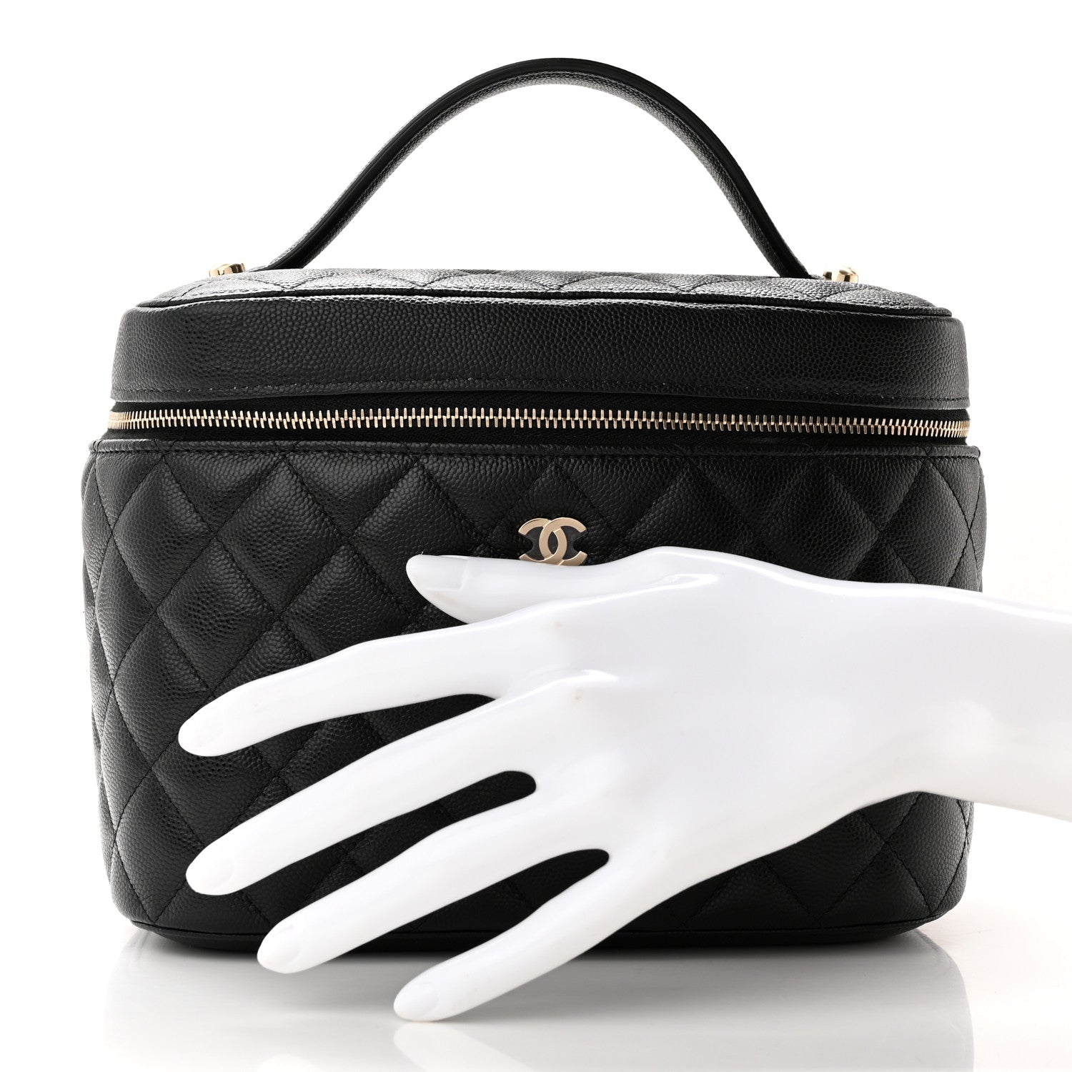 Chanel Caviar Quilted Large Vanity Pouch Black 2 of 9