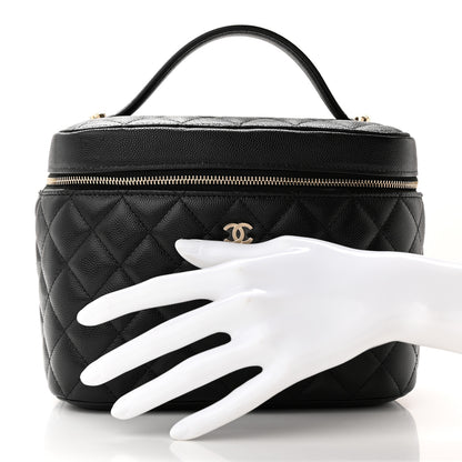 Chanel Caviar Quilted Large Vanity Pouch Black 2 of 9