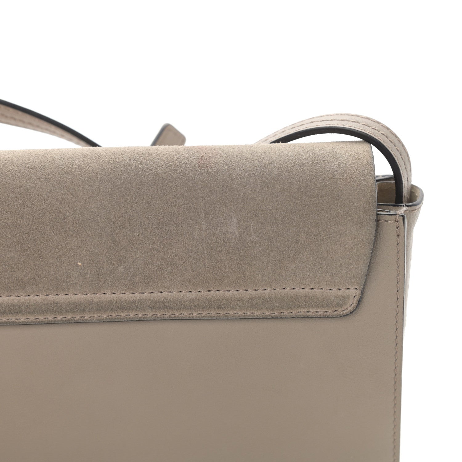 Chloe Suede Calfskin Small Faye Shoulder Bag Motty Grey 15 of 16