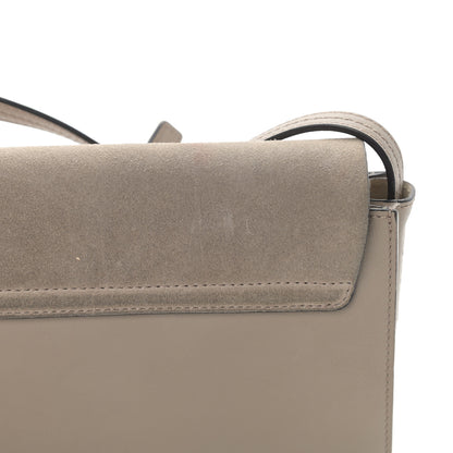 Chloe Suede Calfskin Small Faye Shoulder Bag Motty Grey 15 of 16