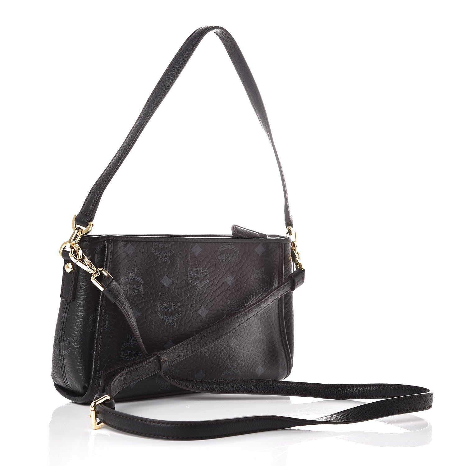 MCM Visetos Mini Crossbody Bag Black 4 of 10