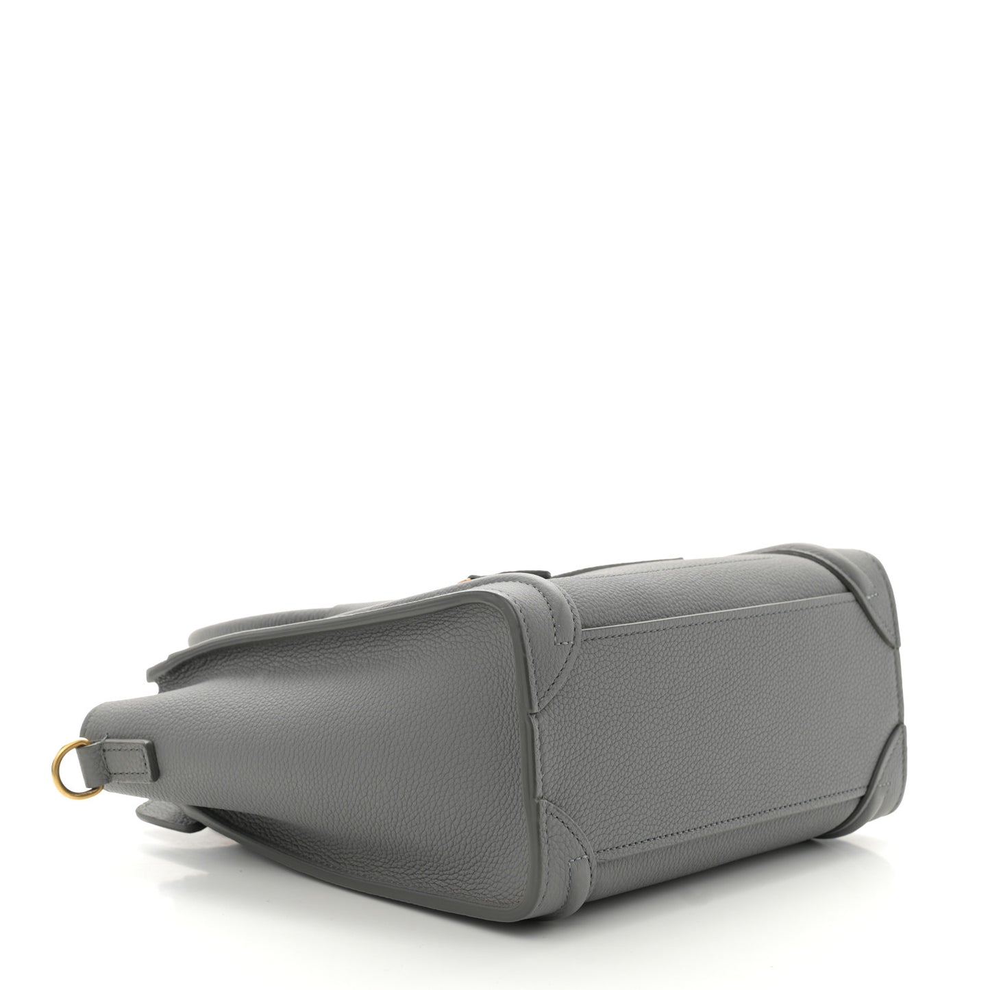Drummed Calfskin Nano Luggage Kohl