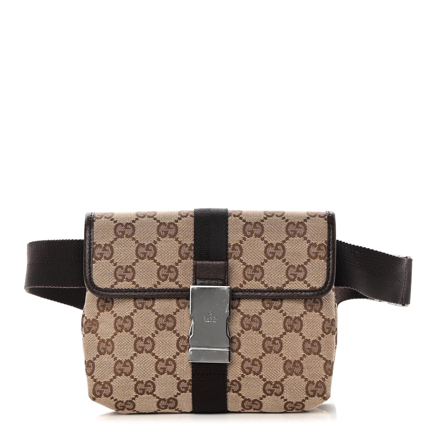 Monogram Waist Pouch Bag Dark Brown
