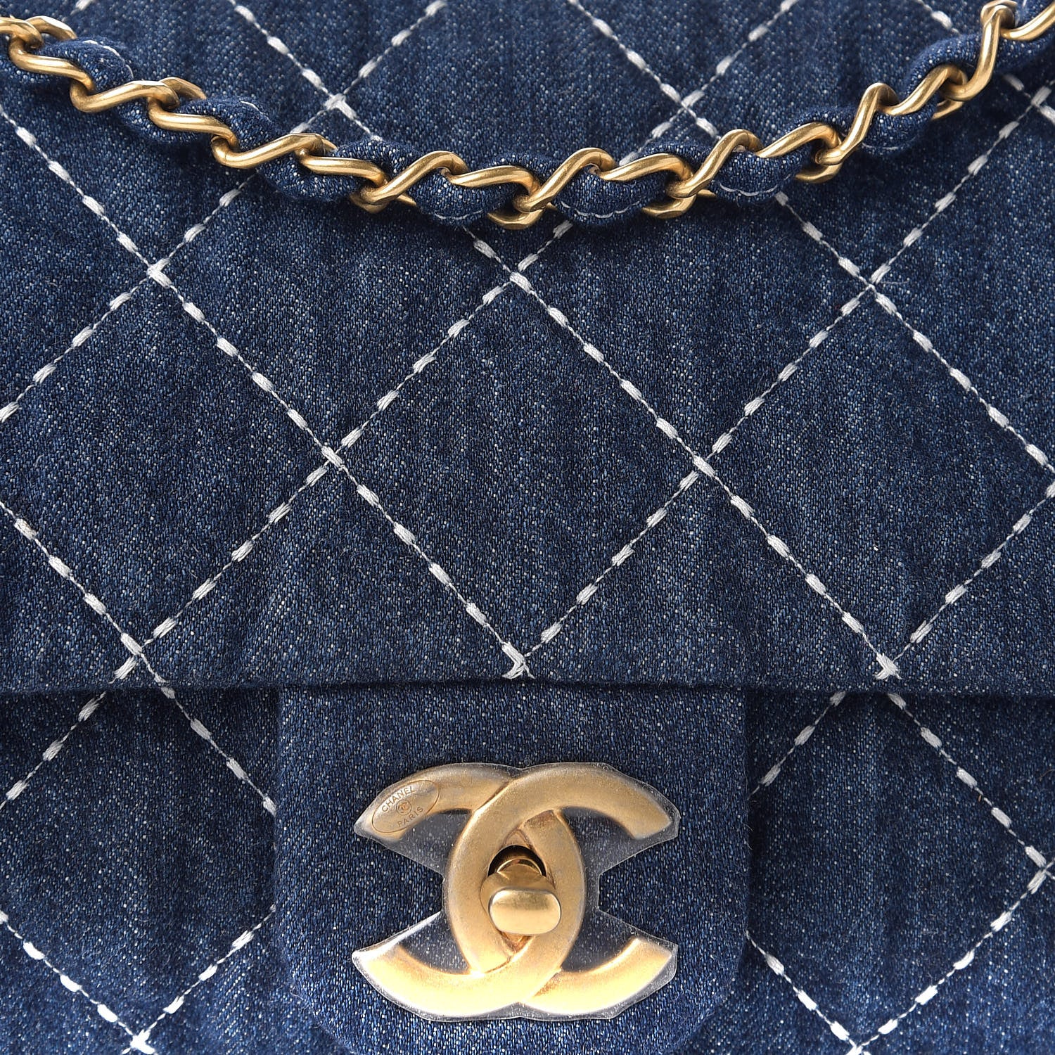 Chanel Denim Quilted Medium Denim Trip Single Flap Blue 12 of 12