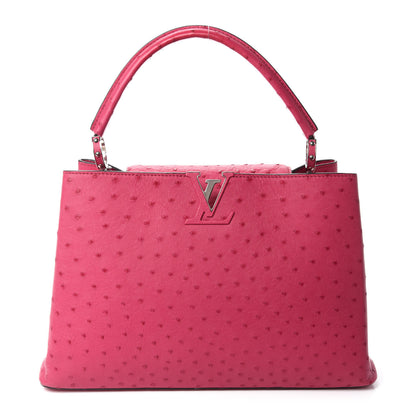 Louis Vuitton Ostrich Capucines MM Currant 1 of 11