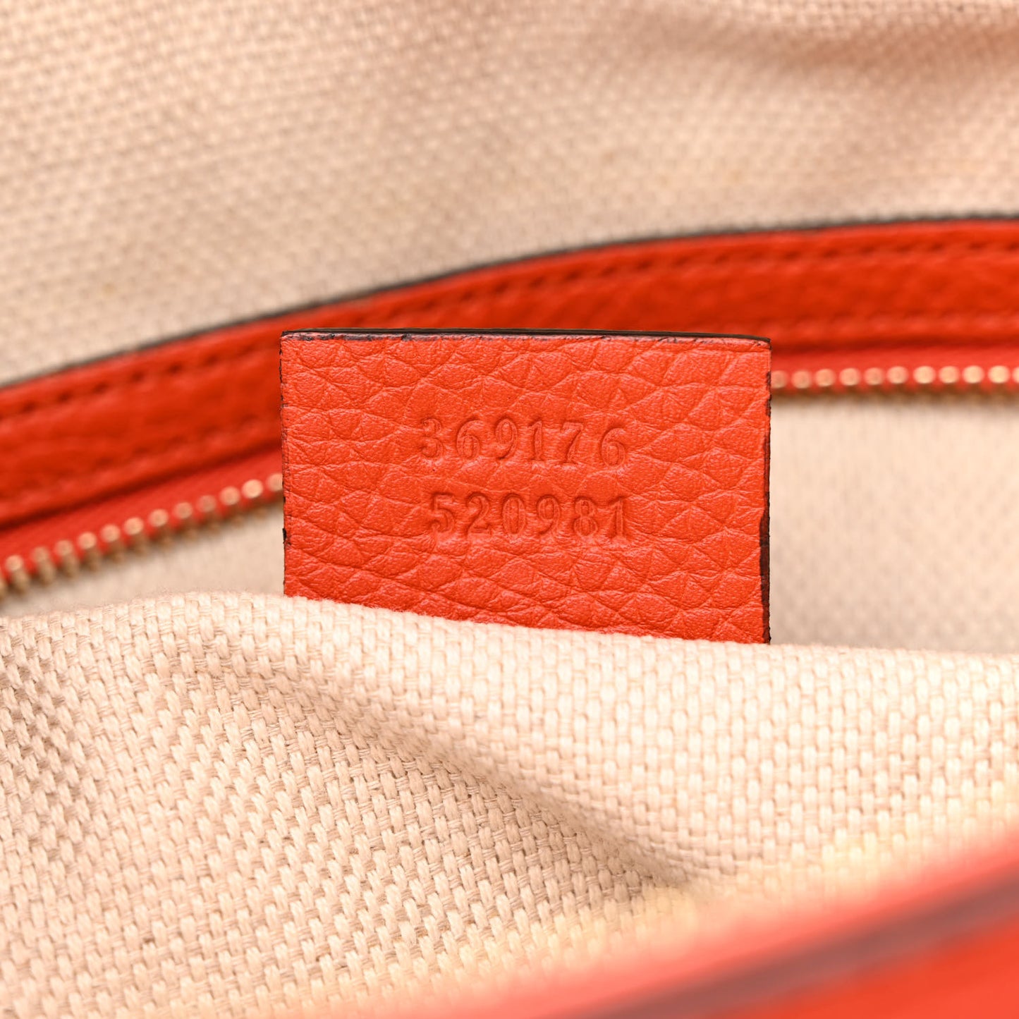 Pebbled Calfskin Small Soho Top Handle Bag Sun Orange
