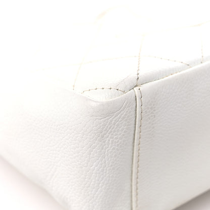 Chanel Caviar Quilted Petit Shopping Tote PST White 8 of 18