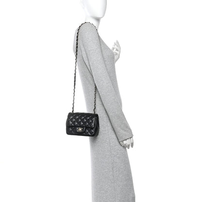 Chanel Lambskin Quilted Mini Square Flap Black 2 of 11