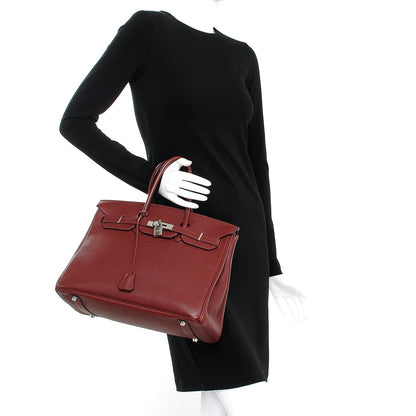Hermes Togo Birkin 35 Rouge H 2 of 35