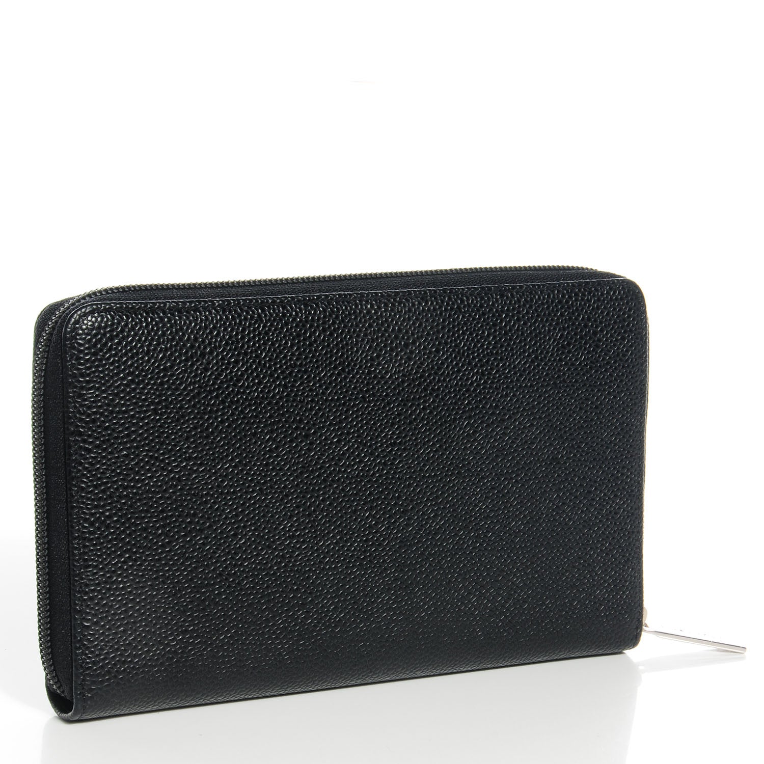 Chanel Caviar CC Large Zip Around Wallet Black 3 of 9