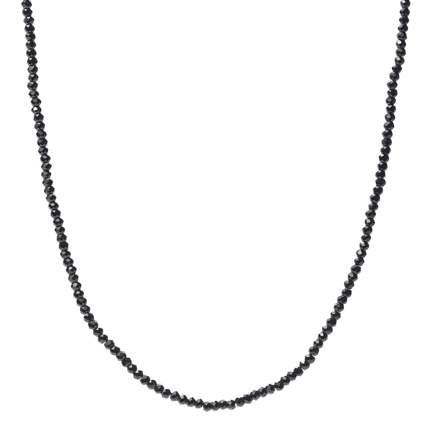 Tiffany Sterling Silver Black Spinel Ziegfeld Bead Necklace 1 of 6