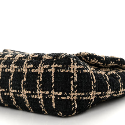 Chanel Tweed Quilted Medium Chanel 19 Flap Black Beige 10 of 12