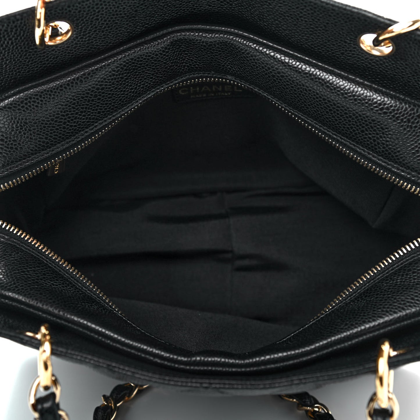 Caviar Quilted Petit Timeless Tote PTT Black