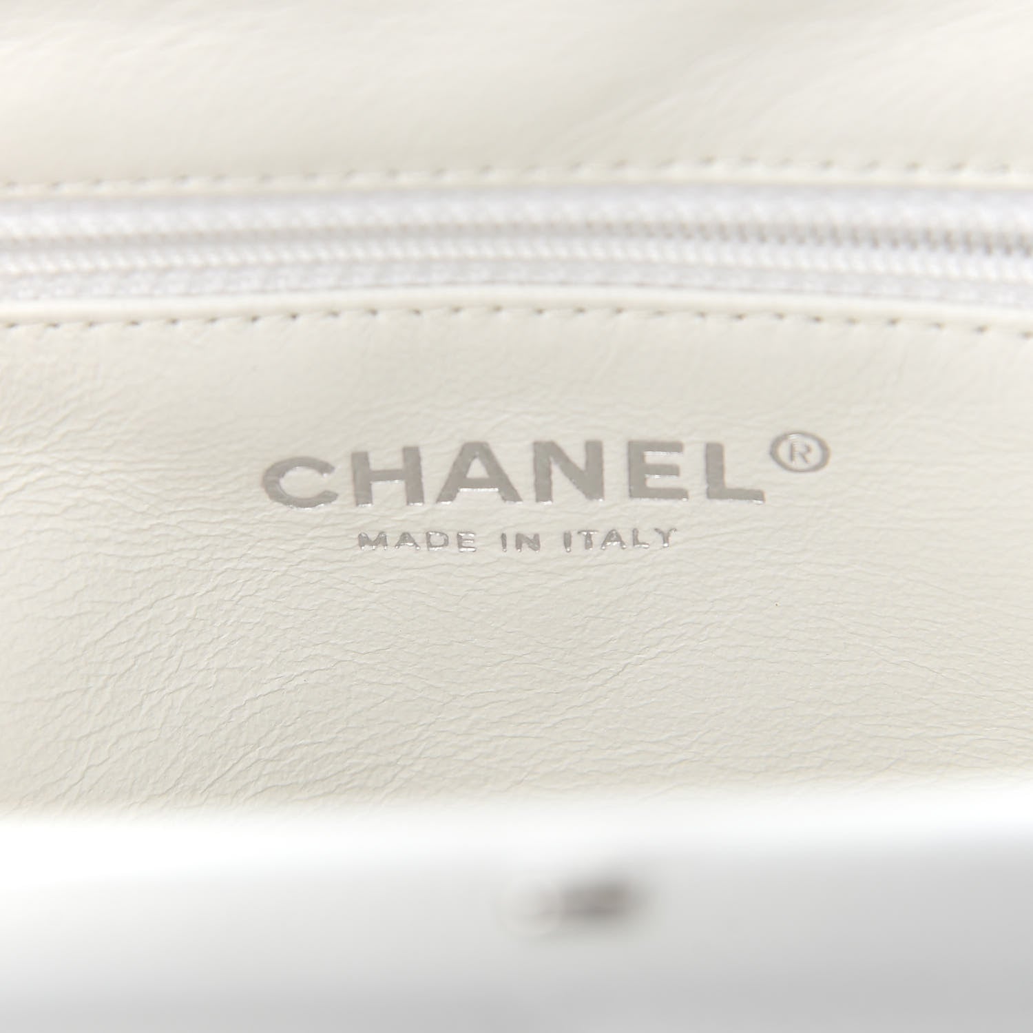 Chanel Caviar Quilted Timeless Clutch White 5 of 10