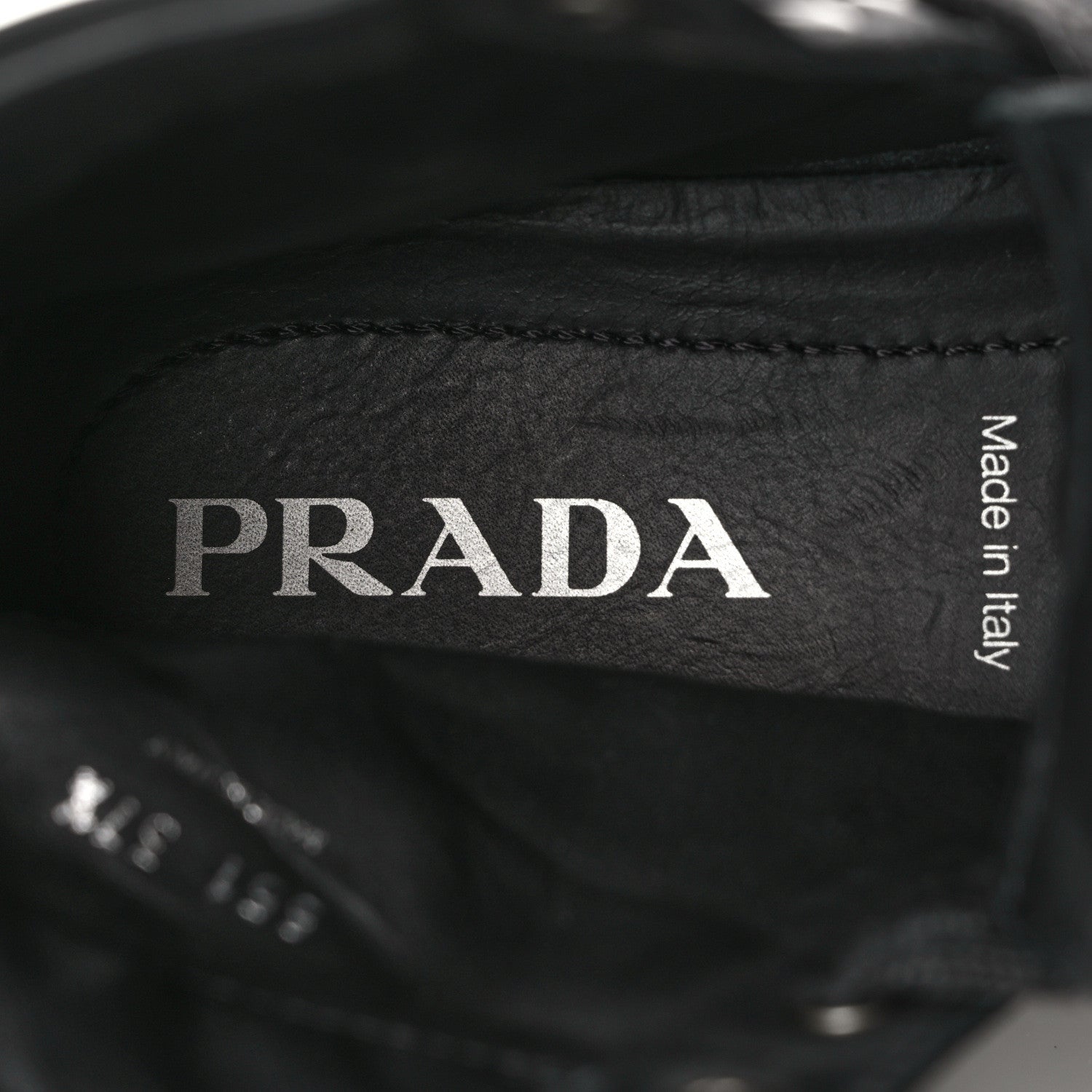 Prada Re-Nylon Gabardine Metal Triangle Logo Wheel Pouch Pocket High Top Sneakers 37.5 Black 6 of 10