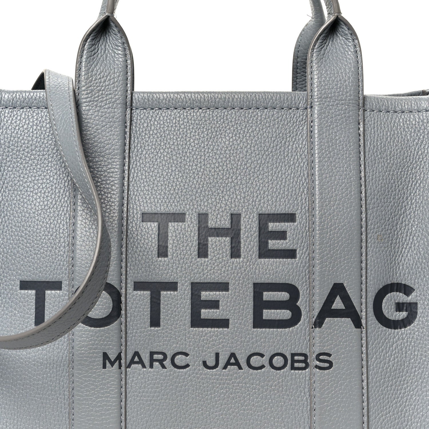 Marc Jacobs Grained Calfskin Medium The Tote Bag Grey 10 of 14