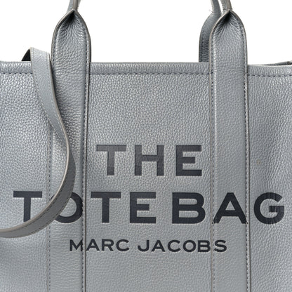 Marc Jacobs Grained Calfskin Medium The Tote Bag Grey 10 of 14