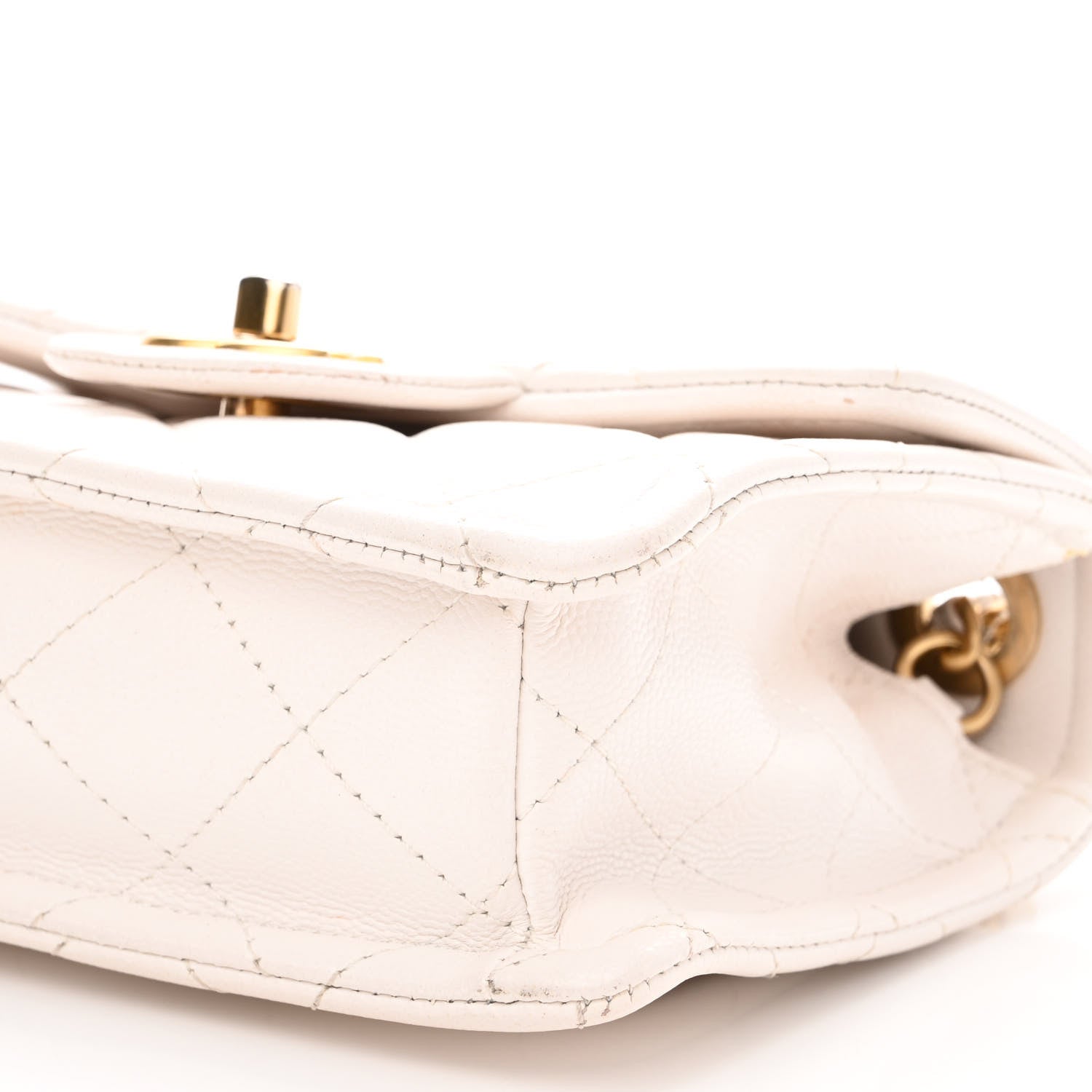 Chanel Caviar Quilted Mini Sweet Classic Flap White 10 of 11