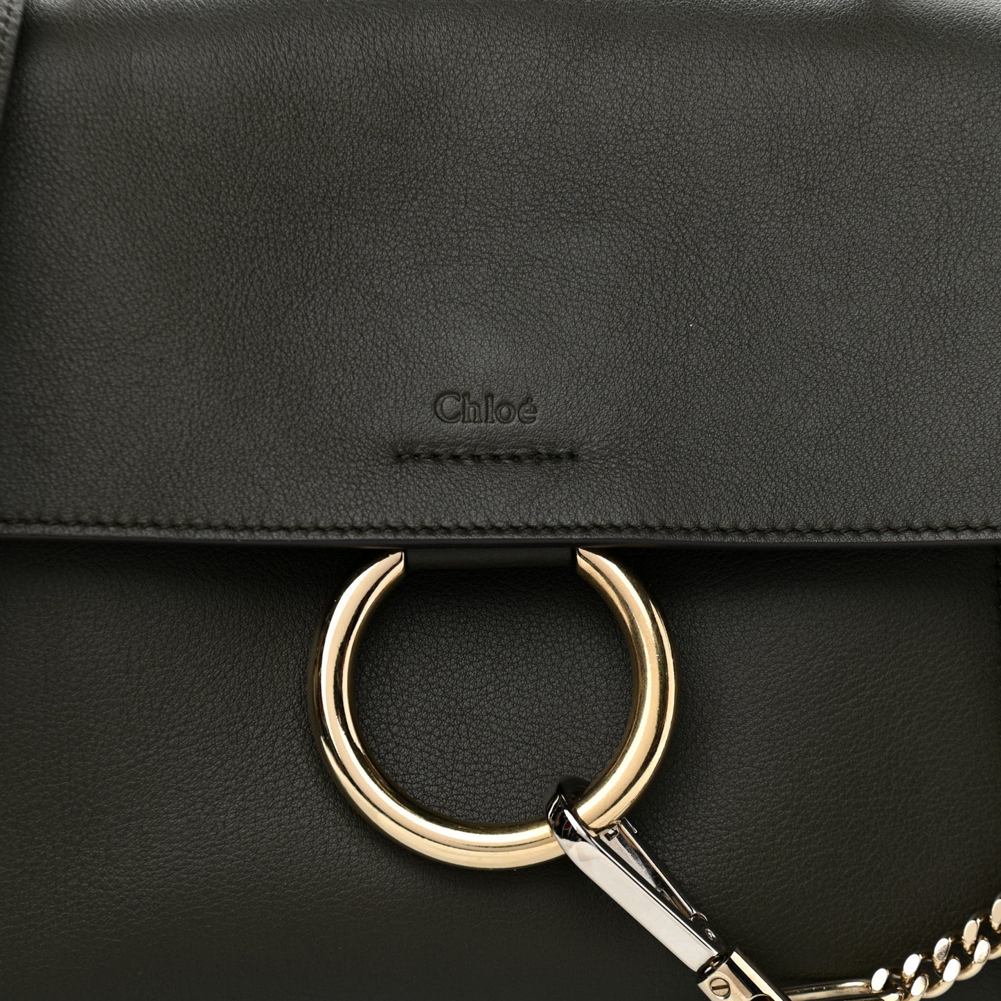 Calfskin Small Faye Day Shoulder Bag Deep Forest