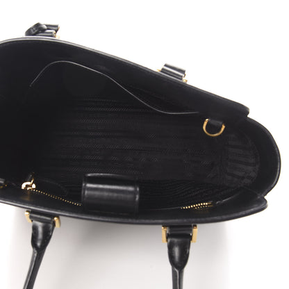 Prada Saffiano Soft Calfskin Small Zippered Tote Black 5 of 12