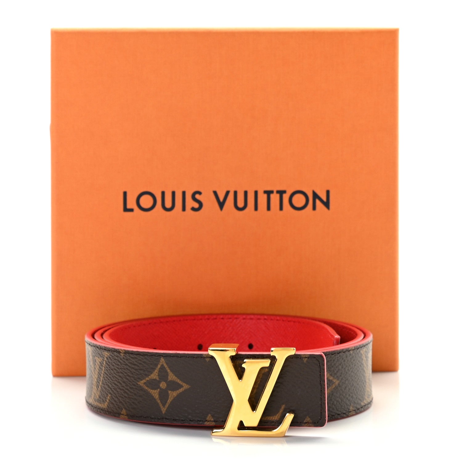 Louis Vuitton Monogram 30mm LV Initiales Reversible Belt 90 36 Coquelicot 5 of 5