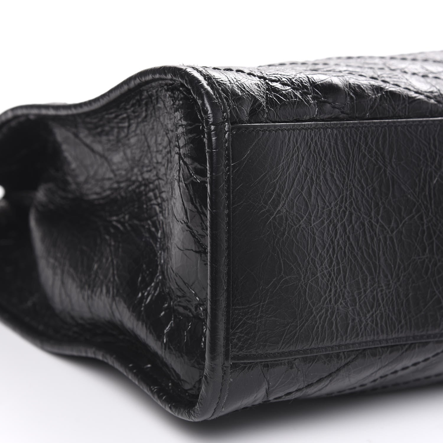 Saint Laurent Crinkled Calfskin Matelasse Monogram Niki Shoulder Bag Black 8 of 12