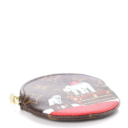Louis Vuitton Monogram 2017 Christmas Animation Round Coin Purse 4 of 7