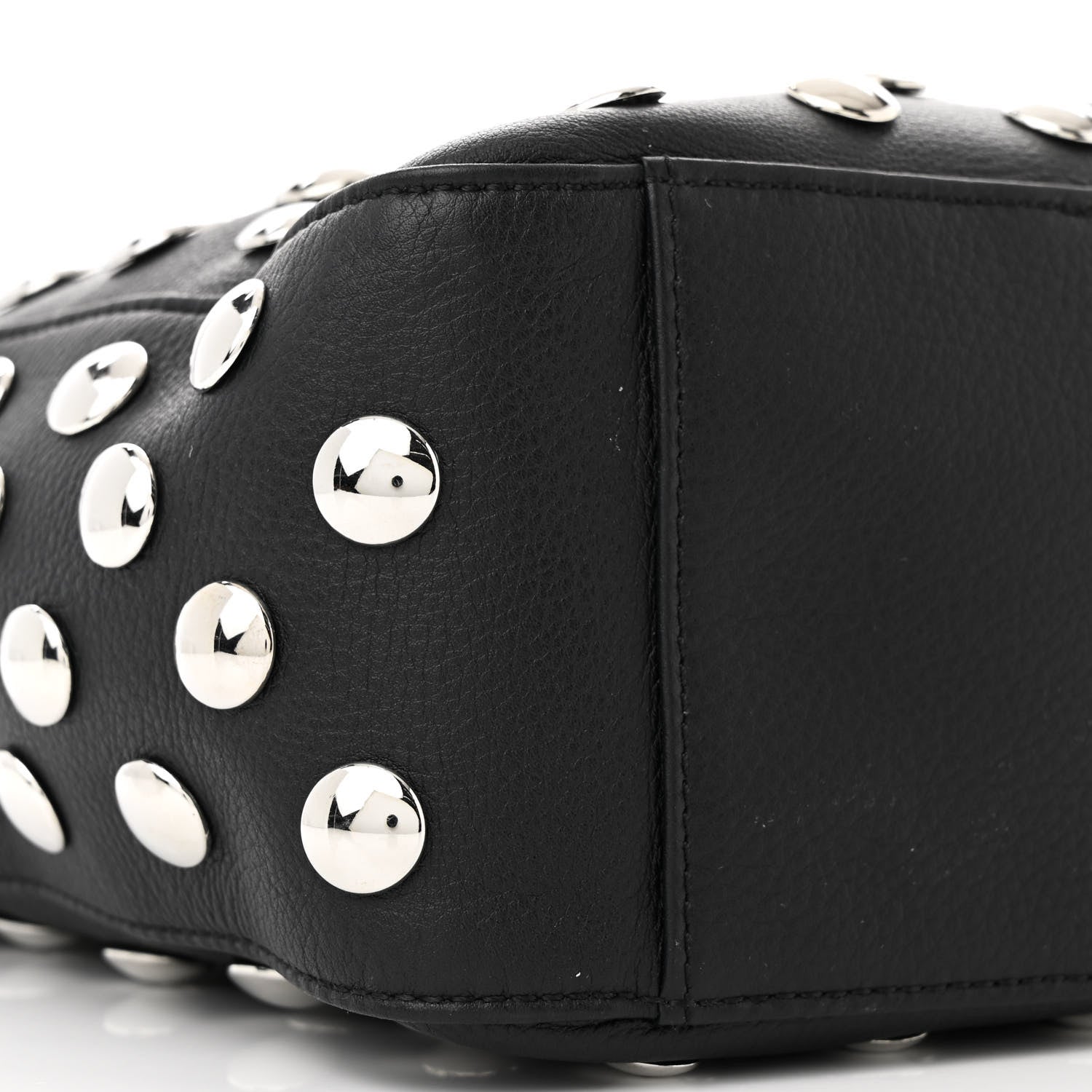 Khaite Pebbled Sport Calfskin Studded Elena Black 8 of 9
