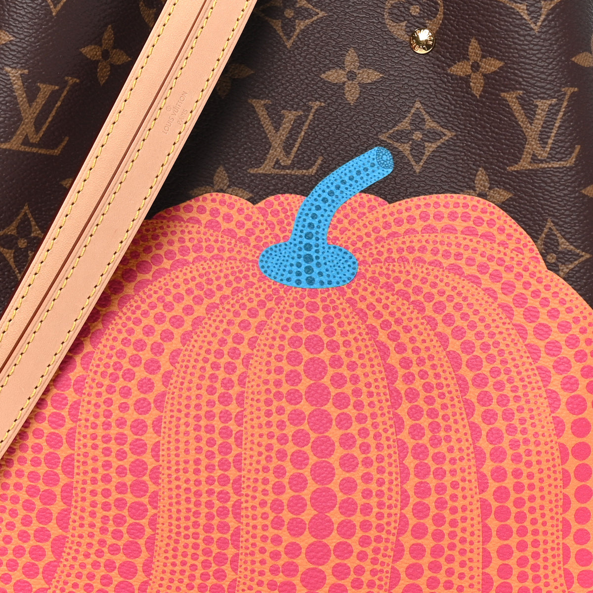 LV x YK Monogram Kusama Pumpkin Neonoe MM