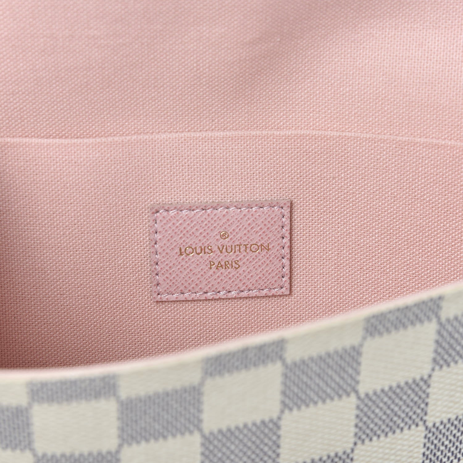 Louis Vuitton Damier Azur Pochette Felicie Chain Wallet Rose Ballerine 7 of 10