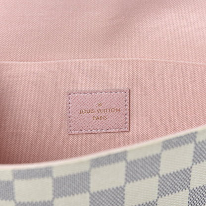 Louis Vuitton Damier Azur Pochette Felicie Chain Wallet Rose Ballerine 7 of 10