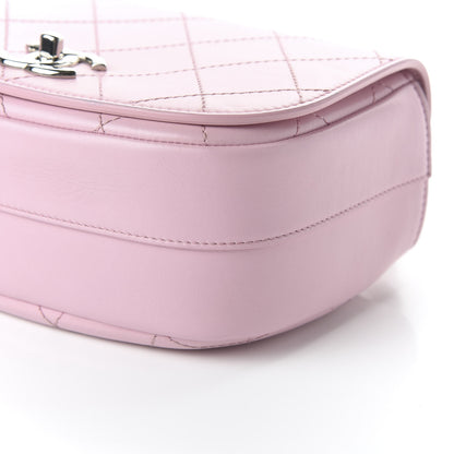 Chanel Calfskin Stitched Small Ring My Bag Flap Crossbody Pink 7 of 11
