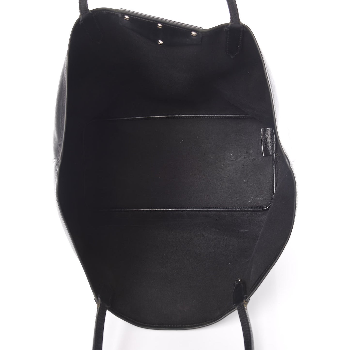 Textured Coated Canvas Madonna Print Large Antigona Tote Black