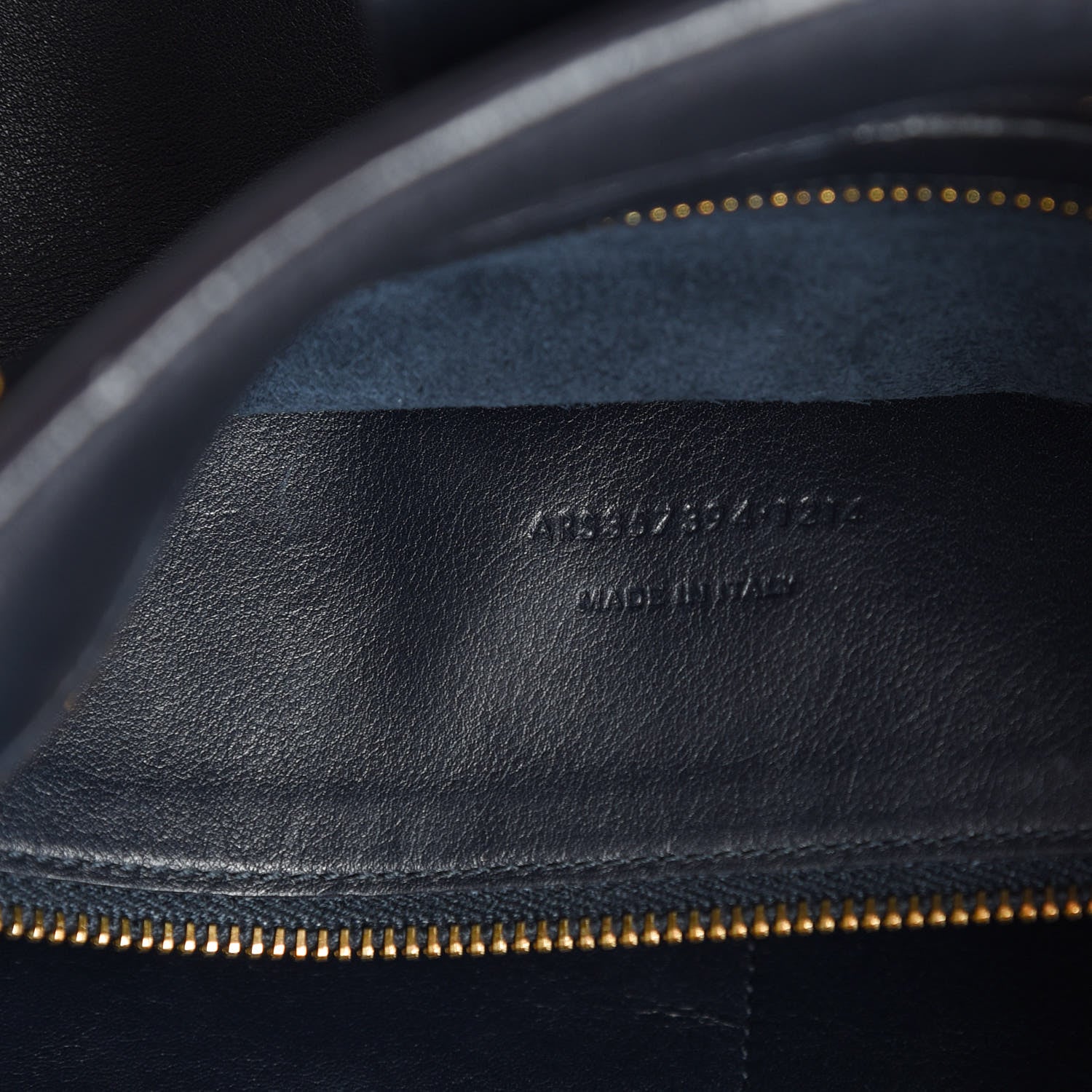 Saint Laurent Calfskin Medium Monogram Cabas Navy 9 of 12