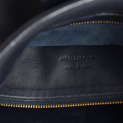Saint Laurent Calfskin Medium Monogram Cabas Navy 9 of 12
