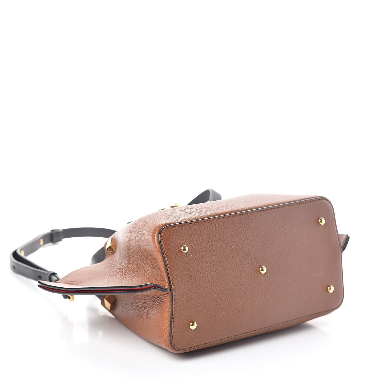 Grainy Calfskin Small VLogo Escape Shopper Tan