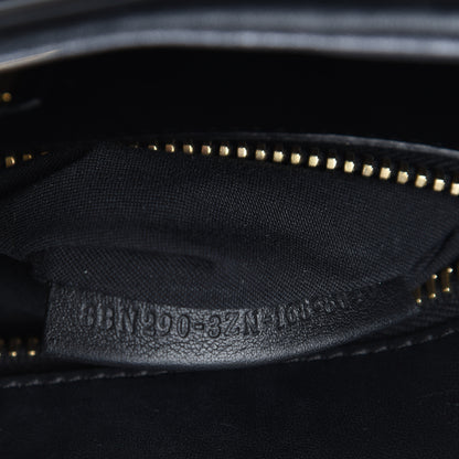 Fendi Vitello Seta Shiny Nappa Medium Peekaboo Iconic Satchel Black 8 of 22
