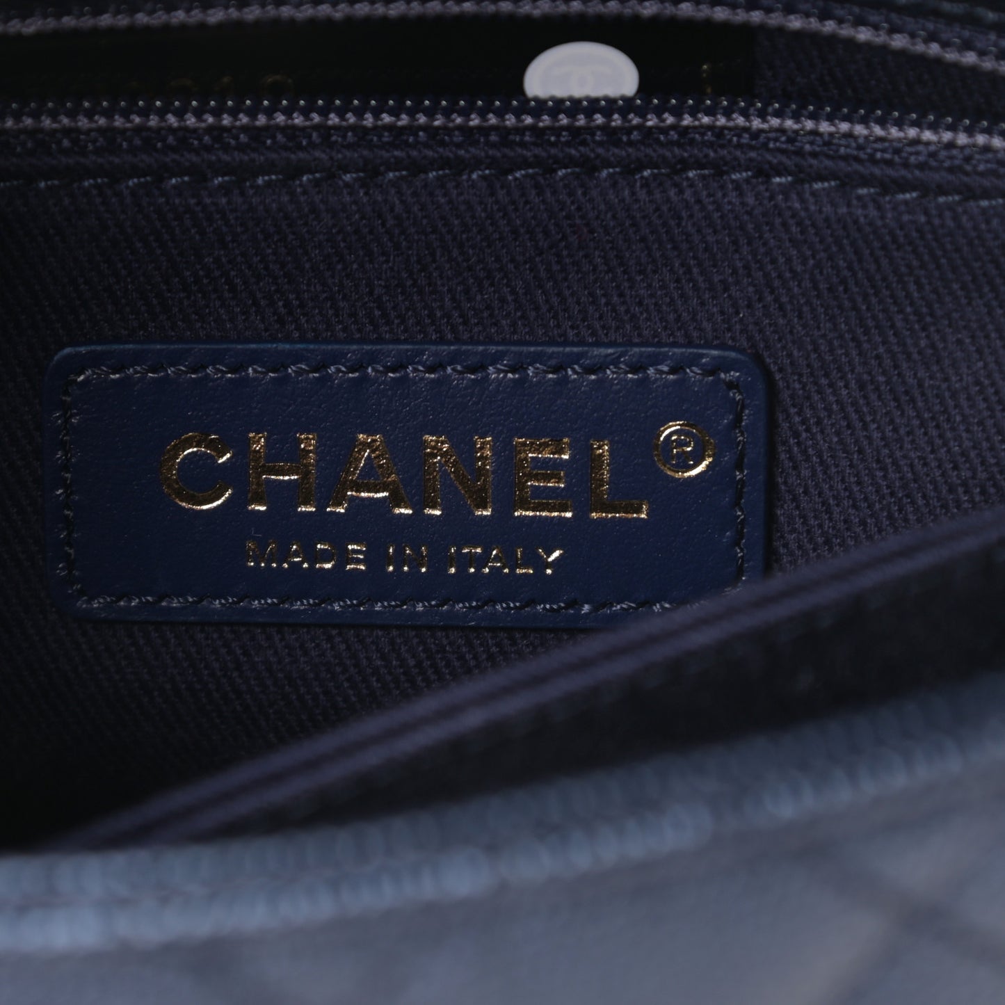 Iridescent Caviar Quilted Extra Mini Coco Handle Flap Dark Blue