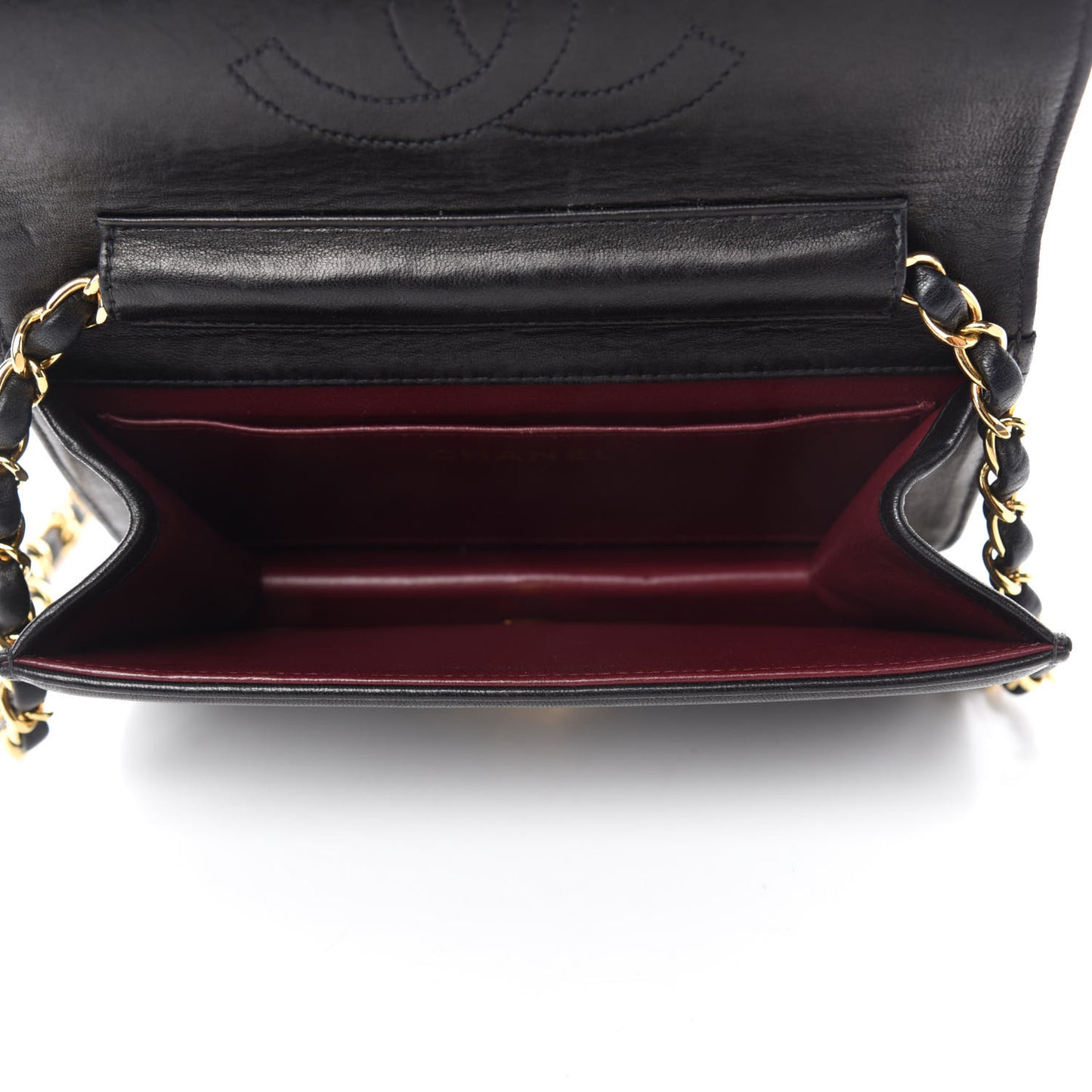 Lambskin Quilted Mini Flap Black