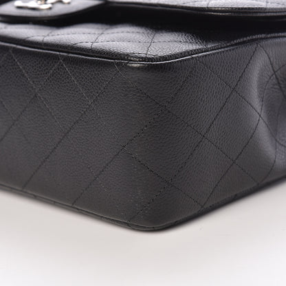 Chanel Caviar Quilted Jumbo Double Flap Black 10 of 11