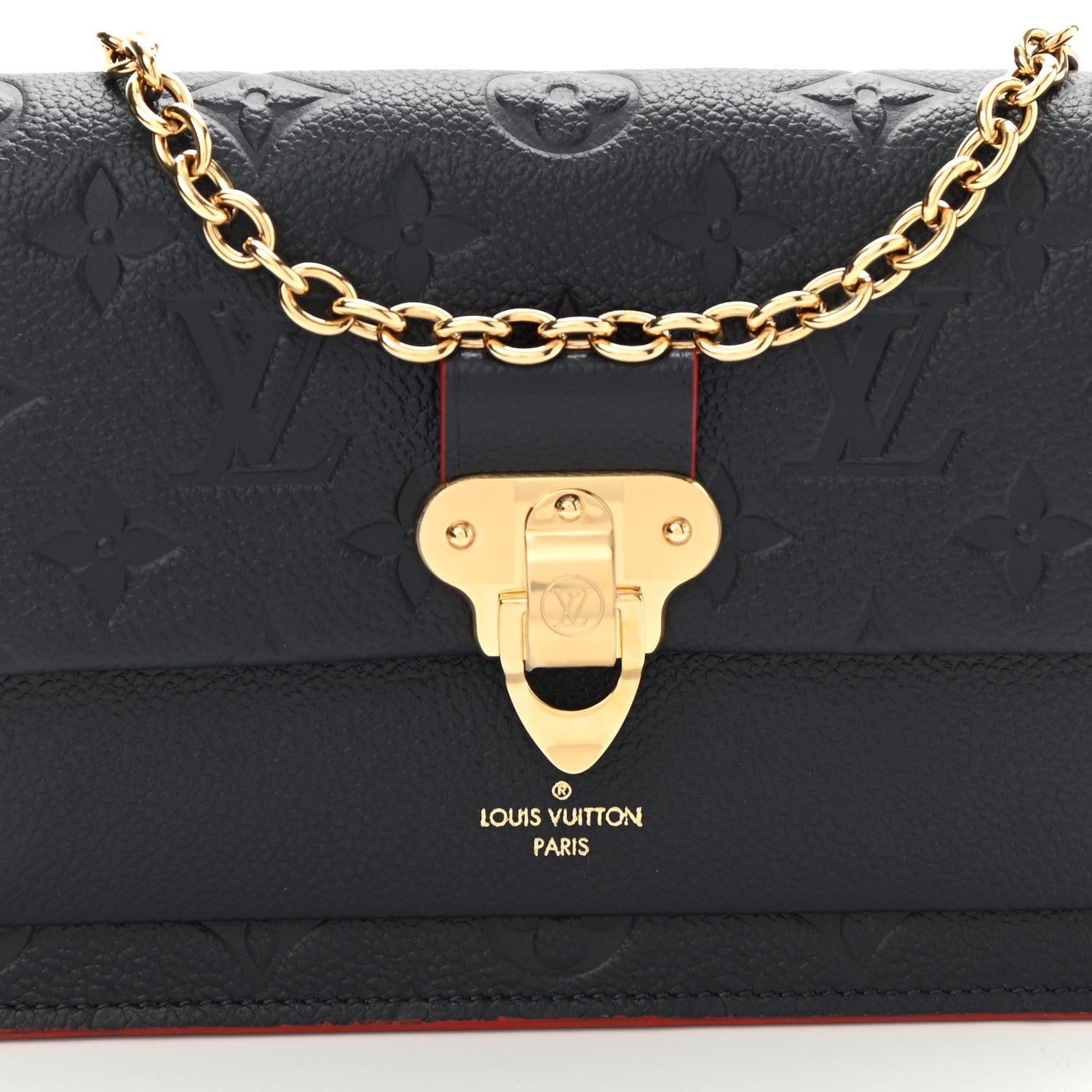 Louis Vuitton Empreinte Vavin Chain Wallet Marine Rouge 7 of 9