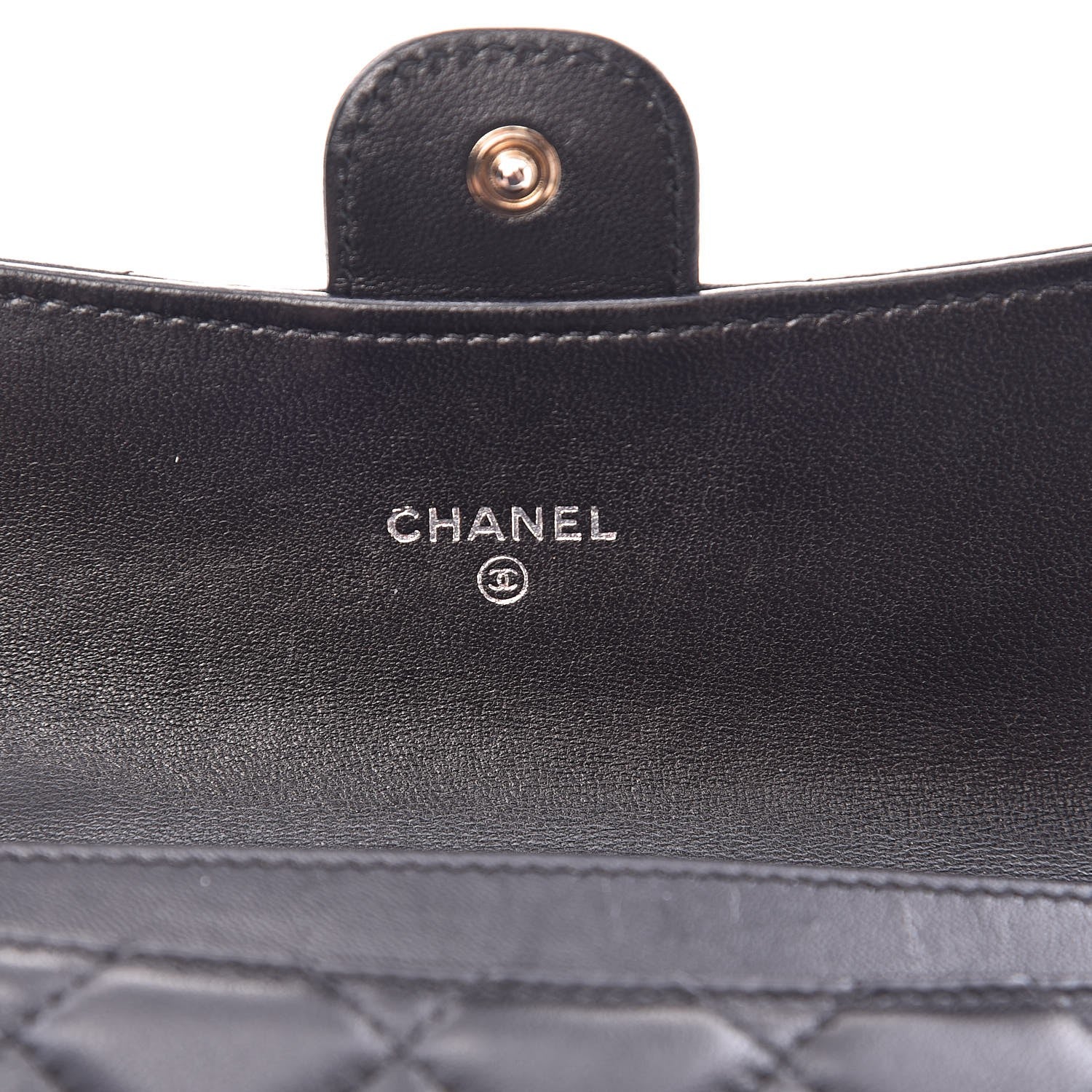 Chanel Lambskin Quilted Small Flap Wallet Black 6 of 9