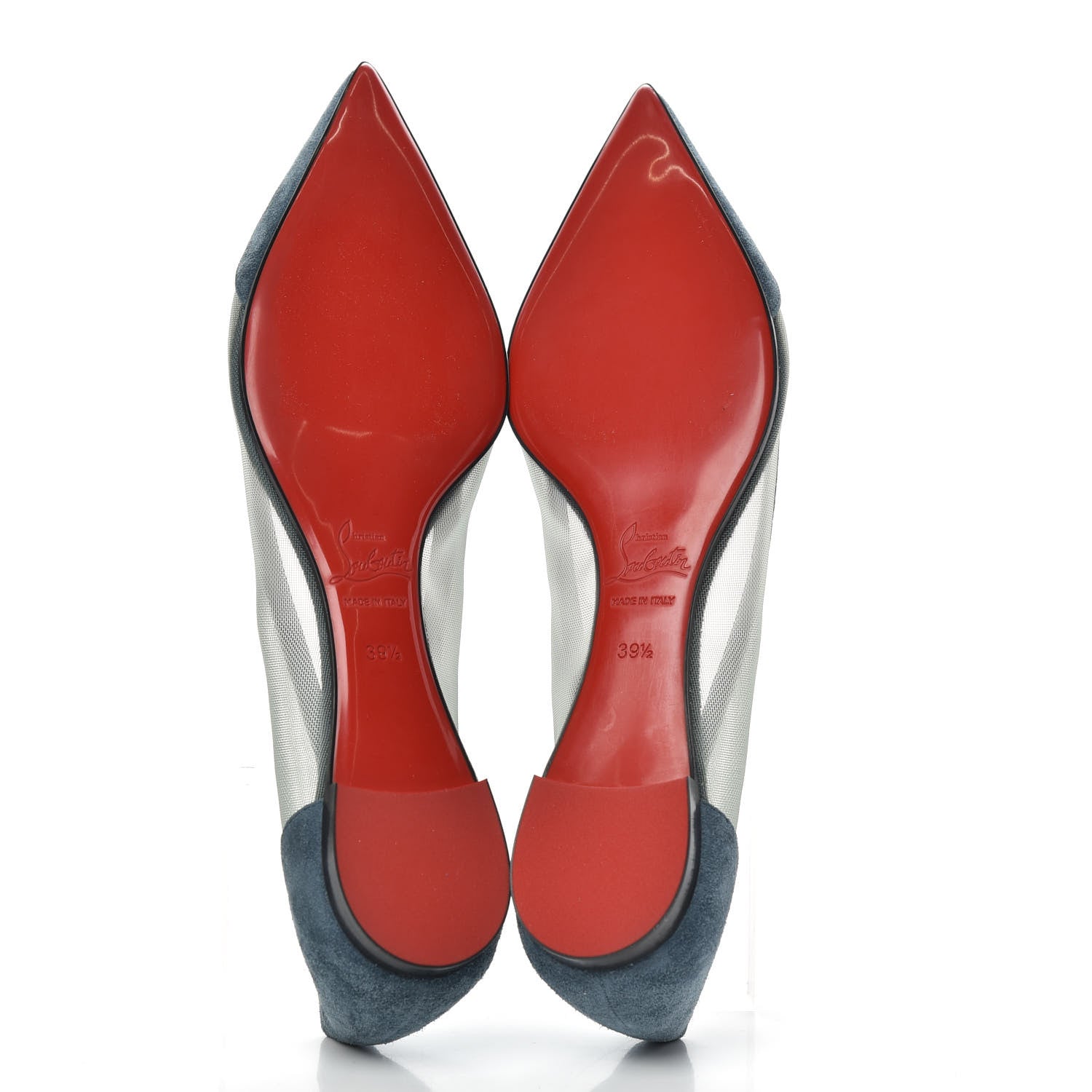 Christian Louboutin Veau Velours Rete Galativi Flats 39.5 Tempete 5 of 8